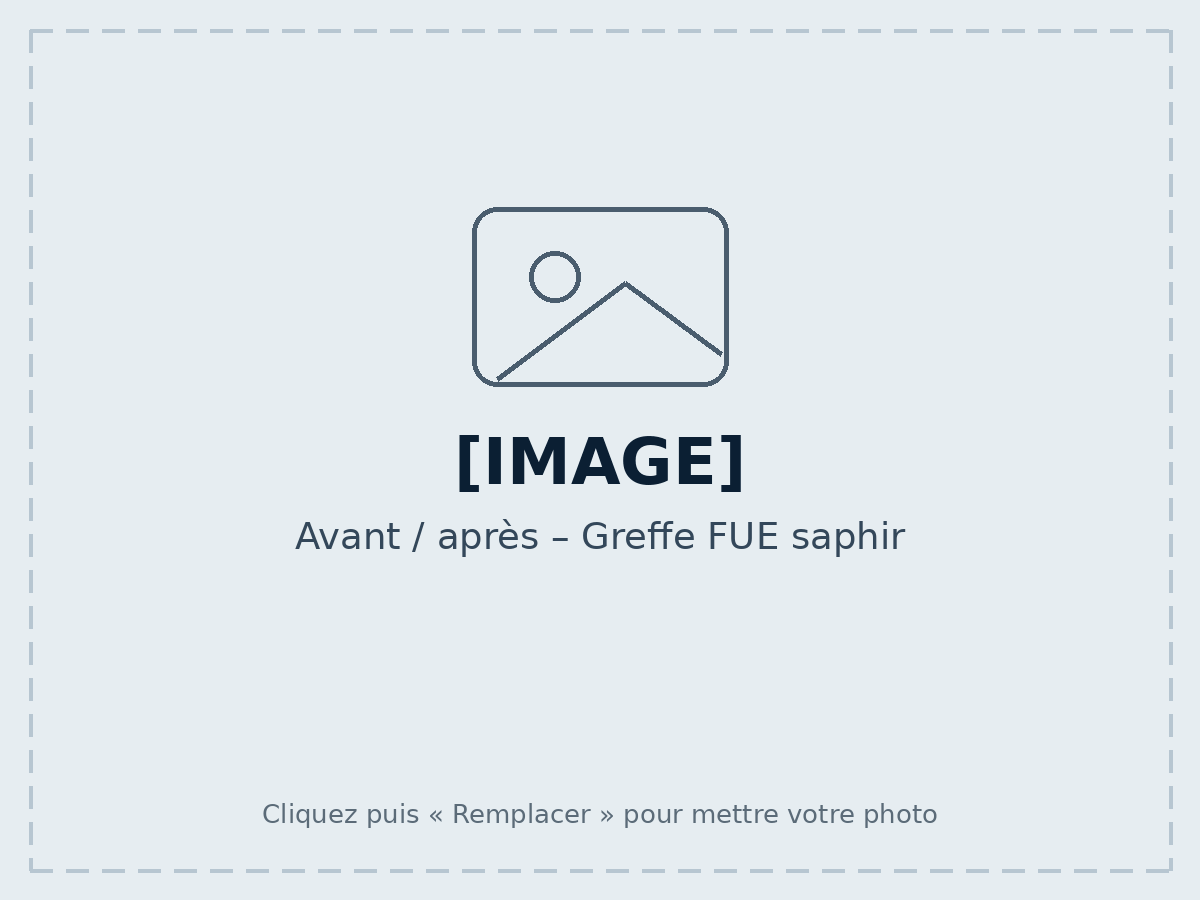 Avant / après – Greffe FUE saphir